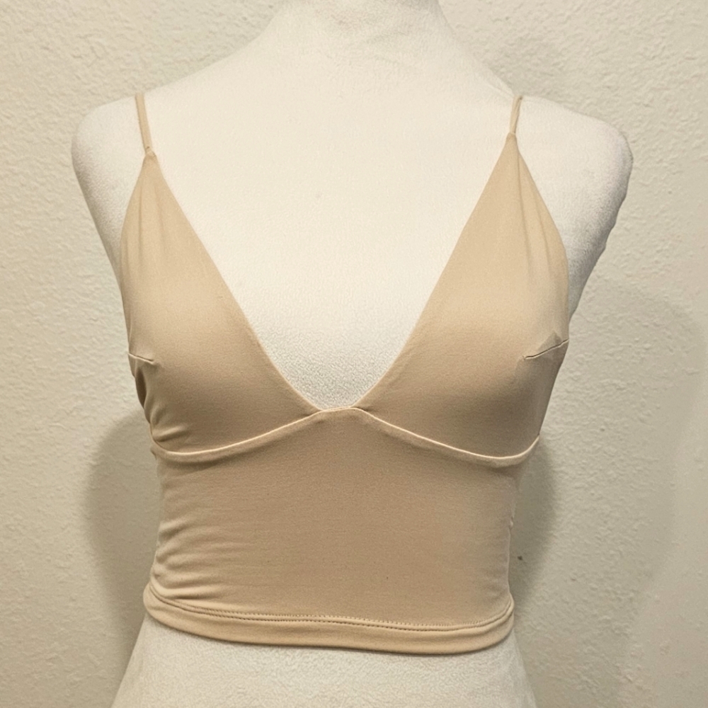 Light Peach Bra Top Crop Top Size Small